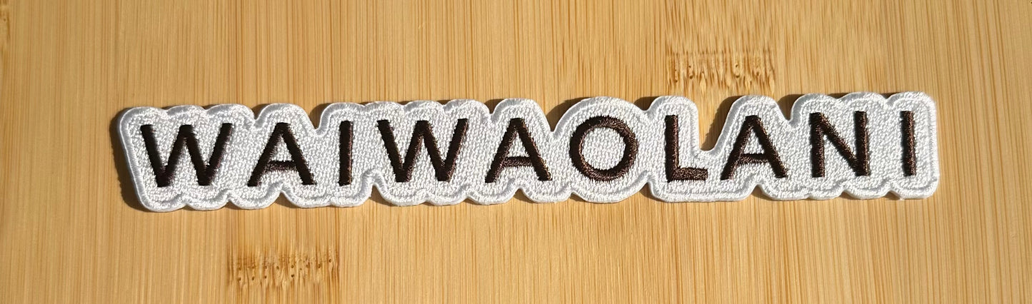 Large Brown "Waiwaolani" Logo Patch (DIY Heat Press)