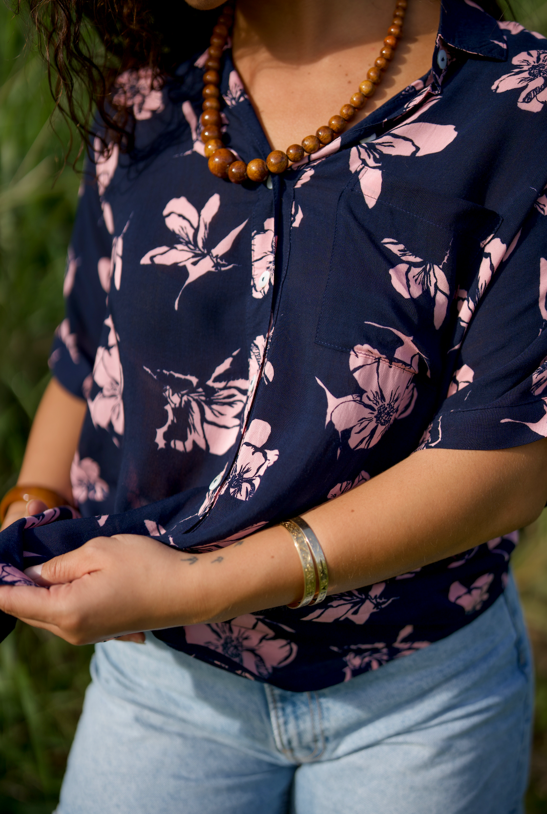 CHARLIE Blouse in Prickly Poppy