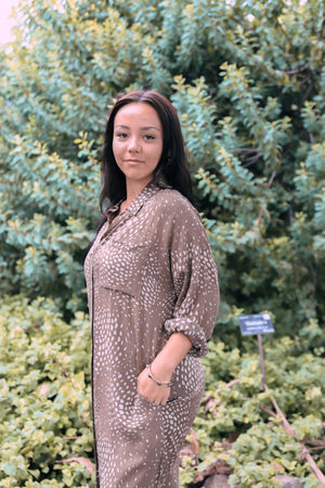 Long Sleeve Dress in HĪHĪWAI EARTH