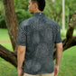 PŌʻALIMA Menʻs Aloha Shirt in Hīhīwai Stone