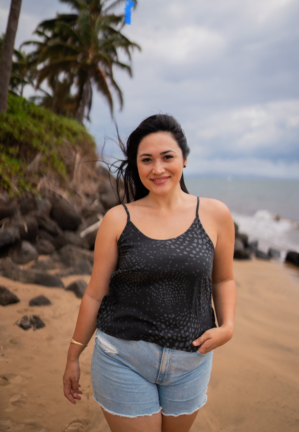 KAUWELA TANKTOP in Hīhīwai Stone