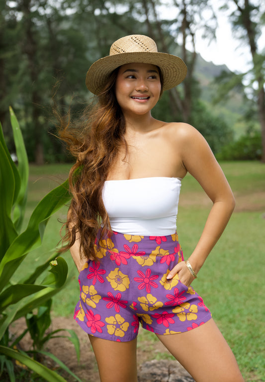 PUʻUWAI Shorts in Retro Bellflower