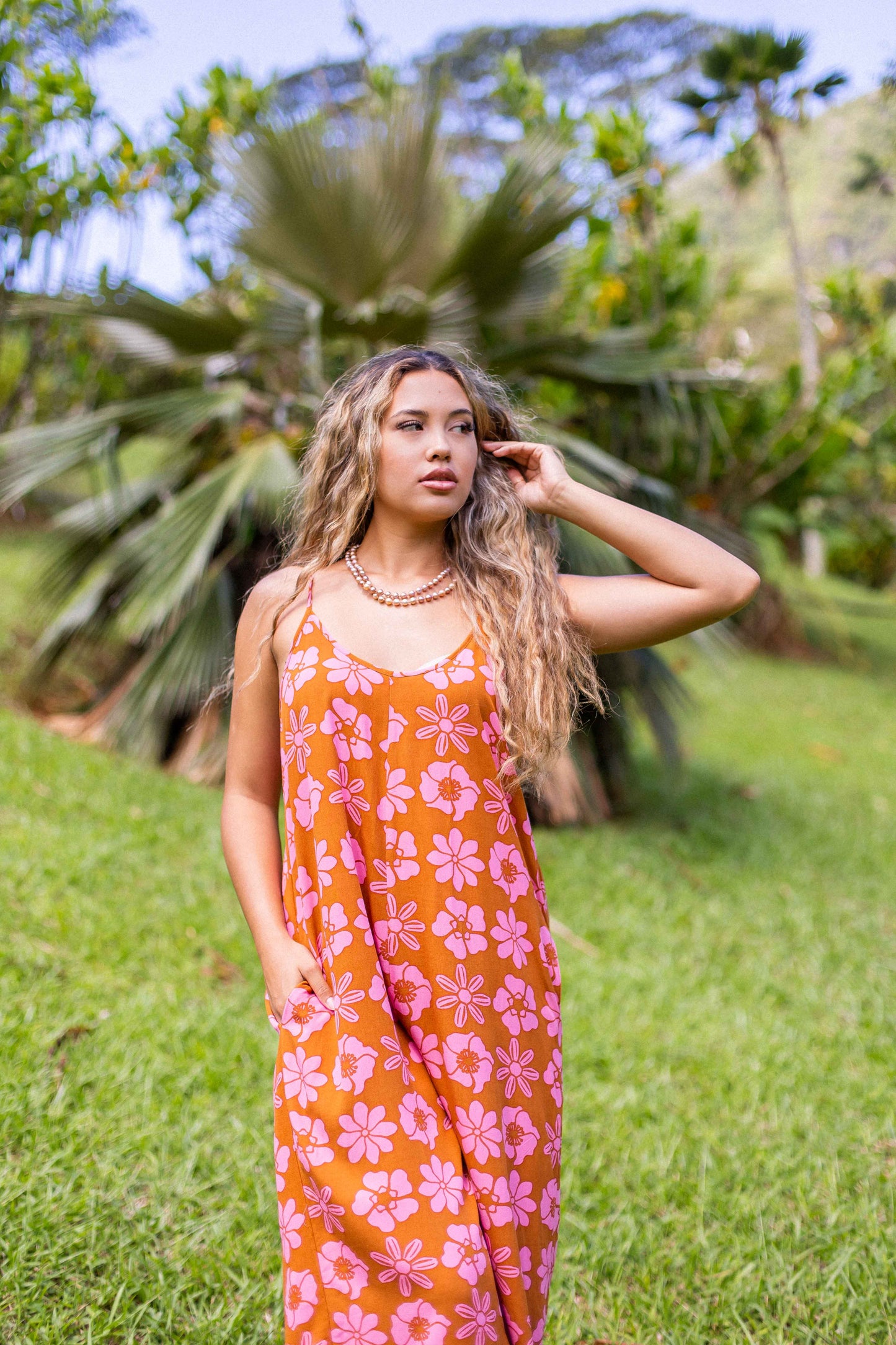 HULA Romper in Retro GUAVA