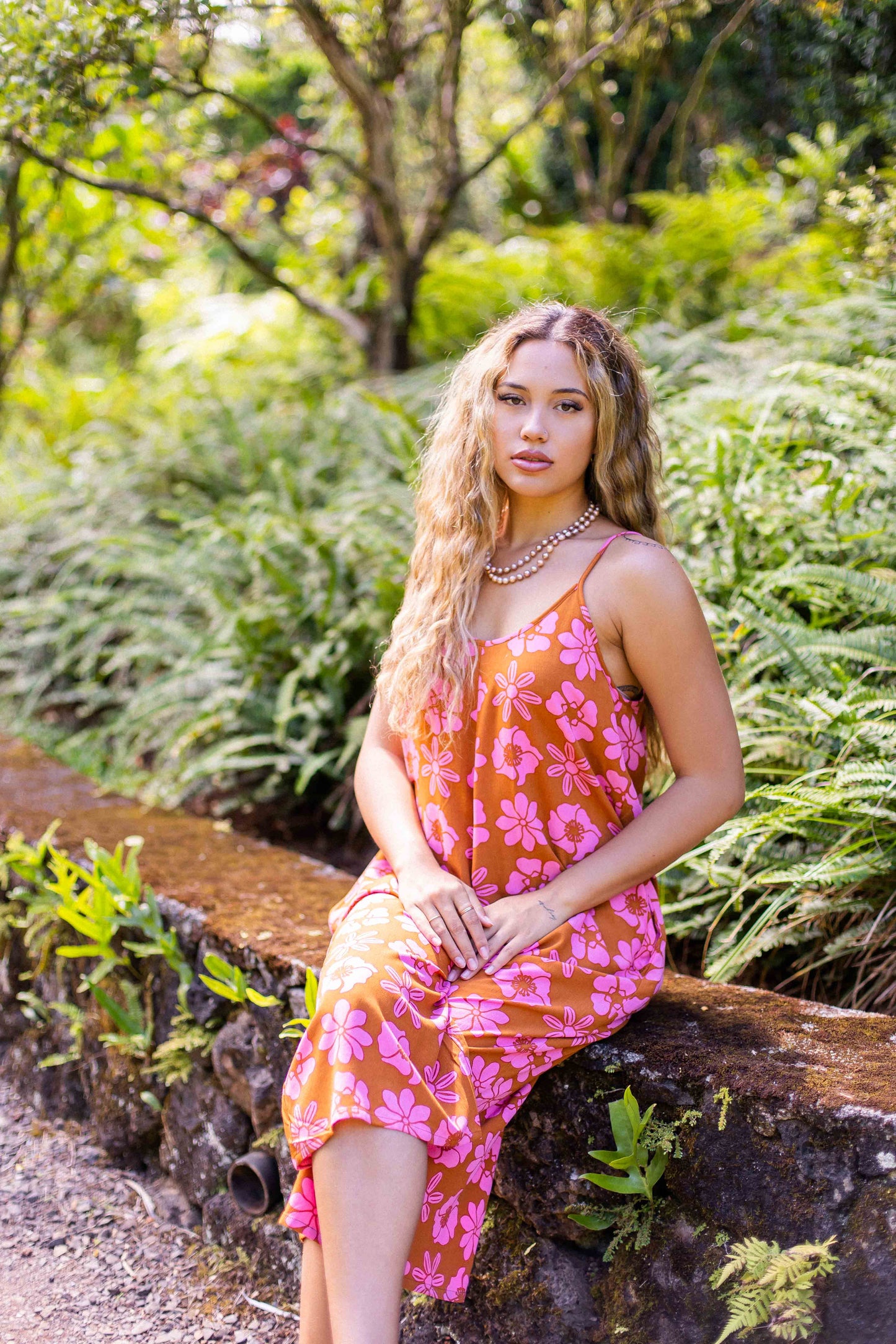 HULA Romper in Retro GUAVA