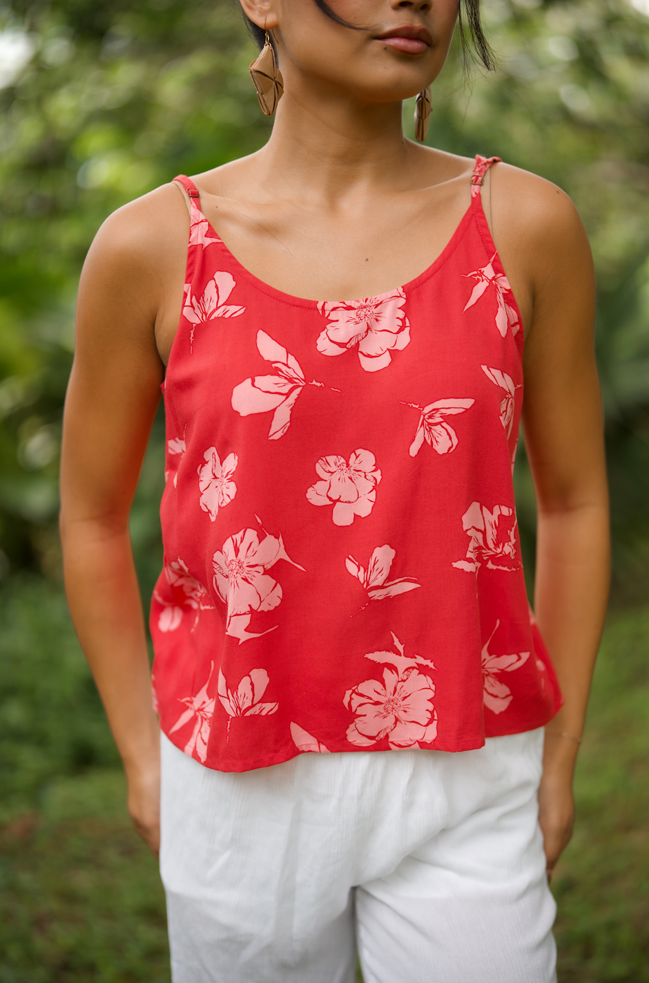 KAUWELA TANKTOP in Prickly Poppy 'ULA'ULA
