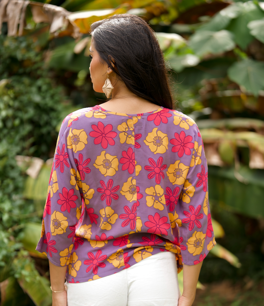 Omi Blouse in RETRO BELLFLOWER