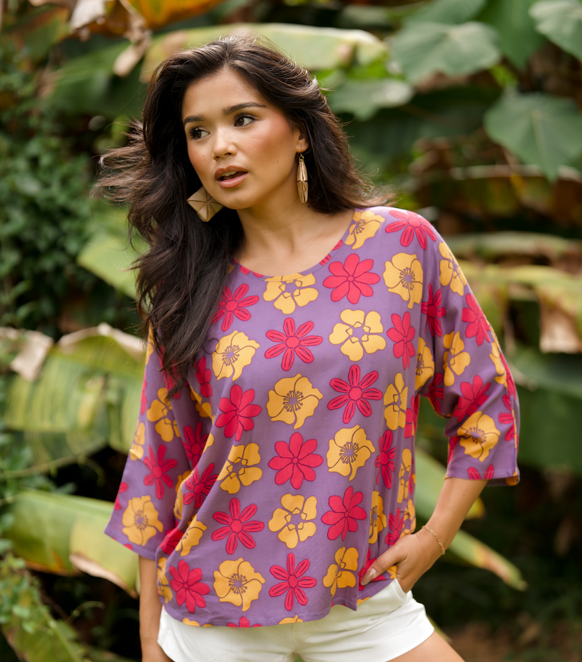 Omi Blouse in RETRO BELLFLOWER