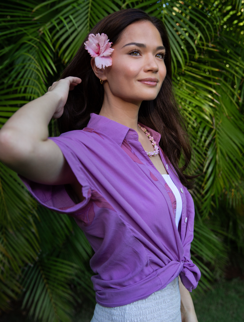 SALE CHARLIE Blouse in KŪ Makani Pohuehue