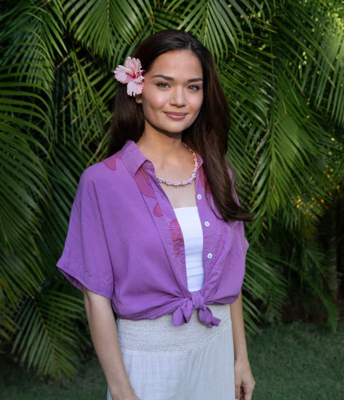 SALE CHARLIE Blouse in KŪ Makani Pohuehue