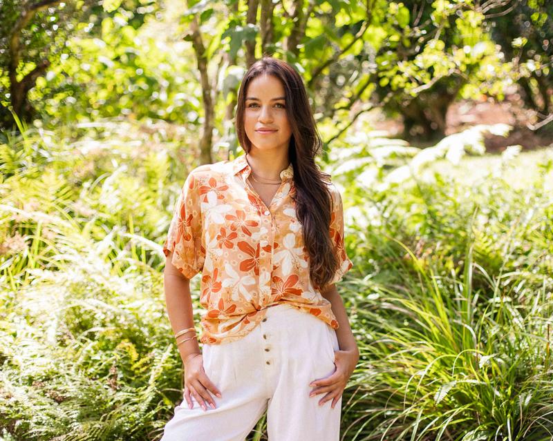 CHARLIE Blouse in Retro Koki'o