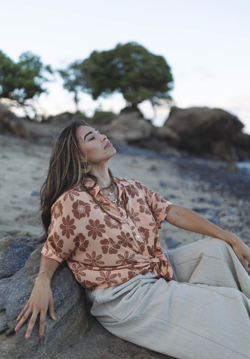 CHARLIE Blouse in Retro Reverse 'Alaea