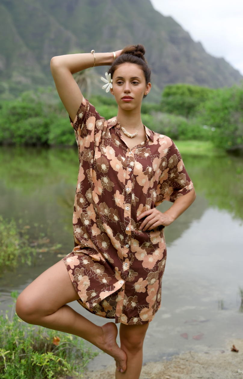 CHARLIE DRESS in Koʻoloa ʻUla Rust