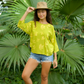 Omi Blouse in PRICKLY POPPY ULU
