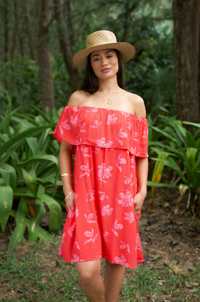 Kawena Dress in Prickly Poppy KOU