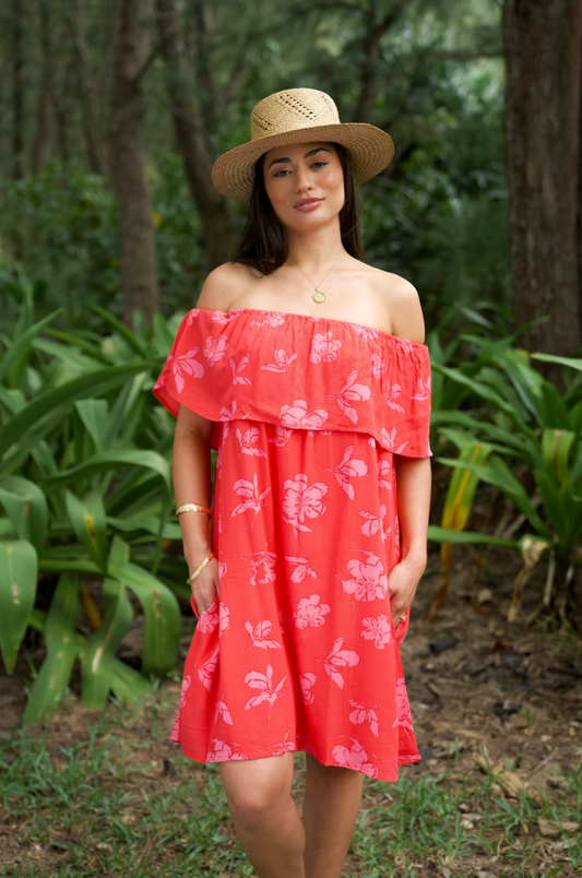 Kawena Dress in Prickly Poppy KOU