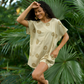 Malia Romper in MAKAHIKI BROWN